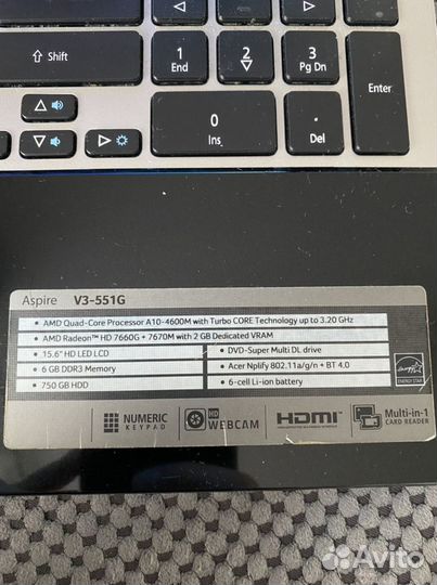 Acer aspire v3 551g