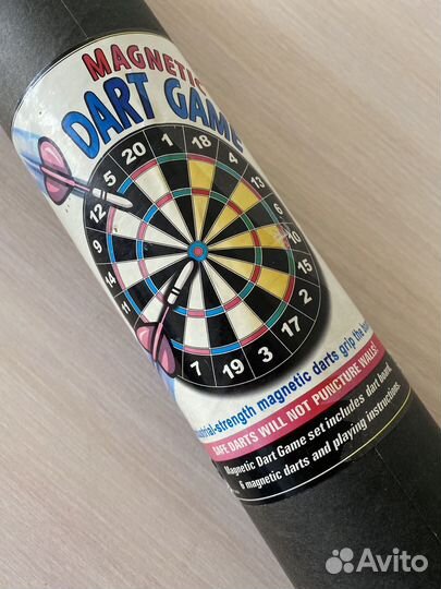 Дартс магнитный, двусторонний в тубе 47см/41см