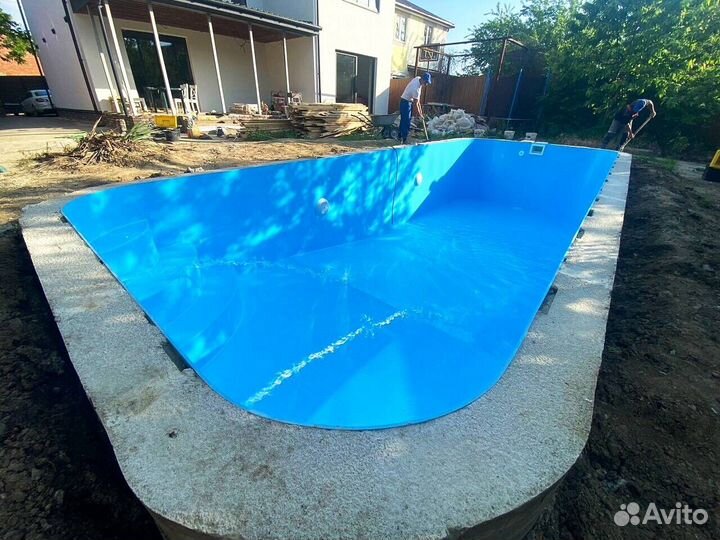 Бассейн 8x3 из пластика
