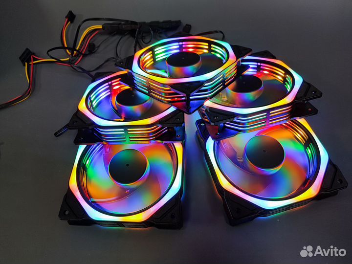 50шт Опт от 10шт LED Кулер R5 RGB1 для корпуса RGB