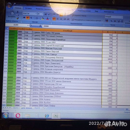 Юбилейные монеты Украины с 1997-2017 года