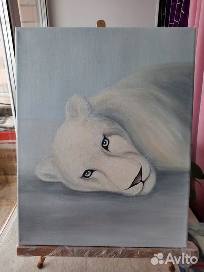 Декоративная живопись львица