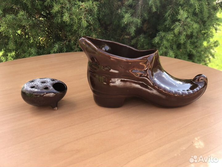 Пепельница и игольница СССР. Керамика