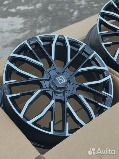 Диски R19 5*108 Zeekr 001 FR черные с полировкой M