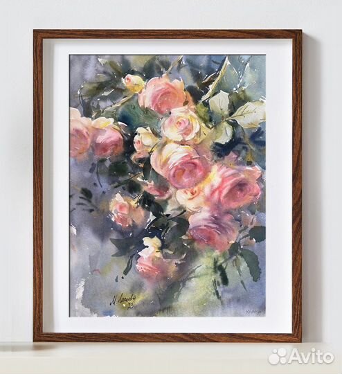 Акварель. Розы, и др. цветы