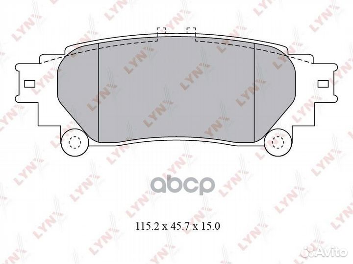 Колодки тормозные дисковые зад BD7597 lynxauto