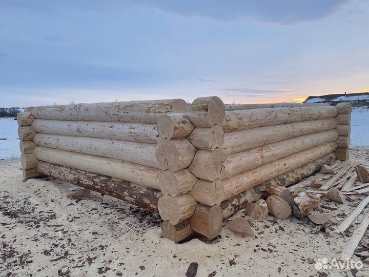 Сруб бани и дома