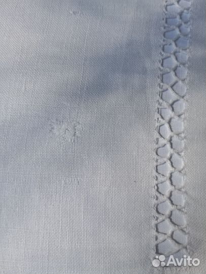 Скатерть белая лен СССР