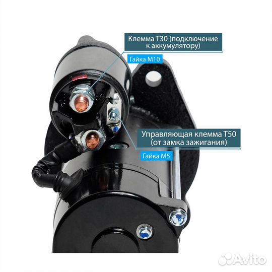 Стартер лиаз 5256, ямз-236 11,2л 24В, 5.5кВт