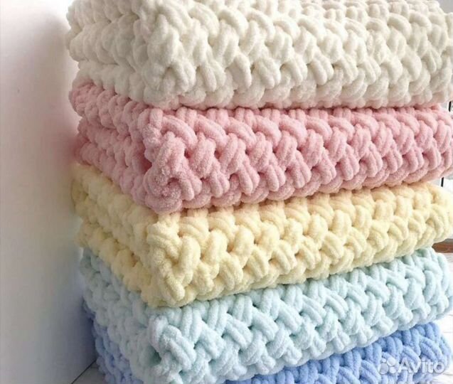 Плед детский вязаный ручная работа