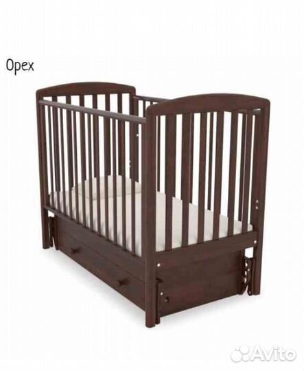 Детская кроватка из бука+матрас+наматрасник