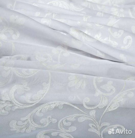 Тюль Garden узор золотой 250*280