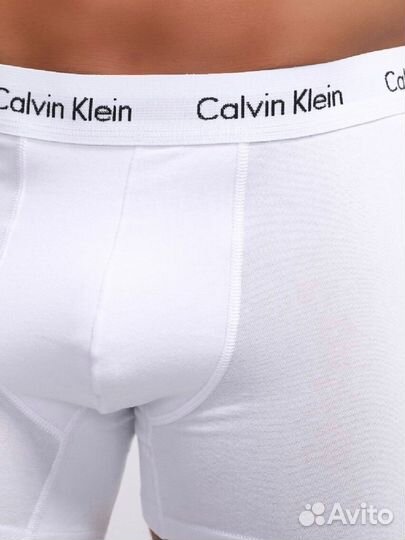 Трусы мужские боксеры calvin klein белые 2 штуки