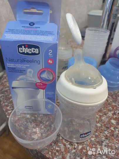 Молокоотсос avent ручной+контейнеры для хранения