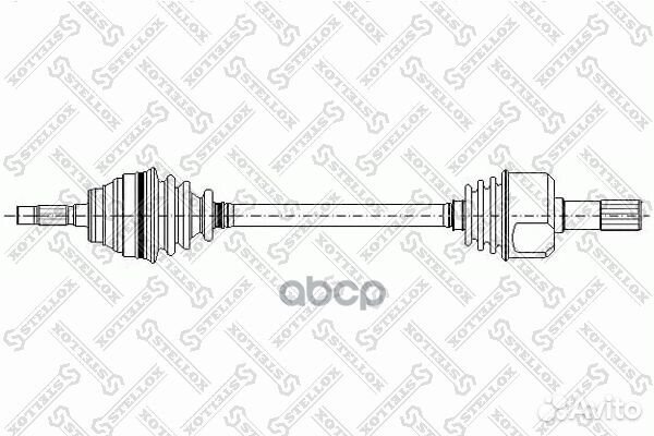 Привод левый 595mm, 23352 Peugeot Partner