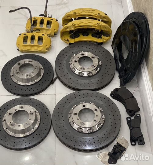 Карбон керамика на Порше полный комплект