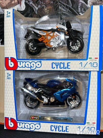 Модельки мотоциклов 1/18 bburago