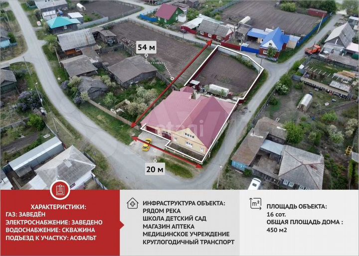 Дом 450 м² на участке 16 сот.