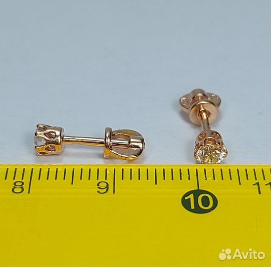 Пусеты с бриллиантами 0.32ct