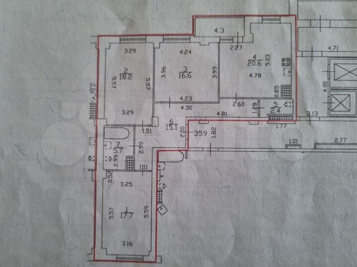 3-к. квартира, 96,3 м², 6/19 эт.