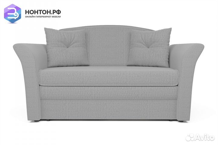 Диван выкатной Малютка 2 рогожка серая