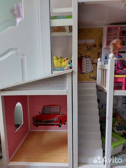Кукольный домик для барби с мебелью