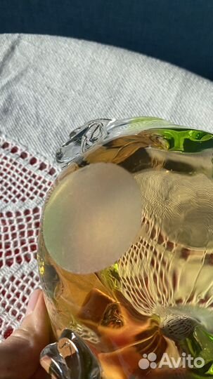 Ваза цветное стекло чехия гутная техника