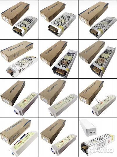 Блоки питания 12V «карандаши» от 18 до 400W