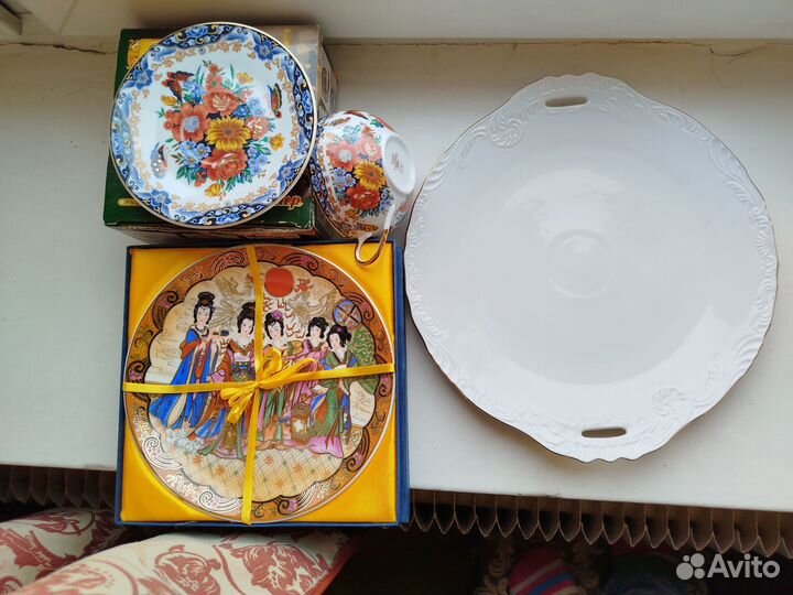 Посуда фарфор тарелка чайная пара