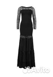 Платье черное в пол love republic