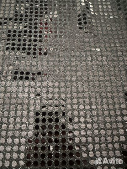 Ткань новая с пайетками, атлас натуральный СССР