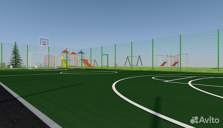 Проект (Визуализация) спортивных, детских площадок