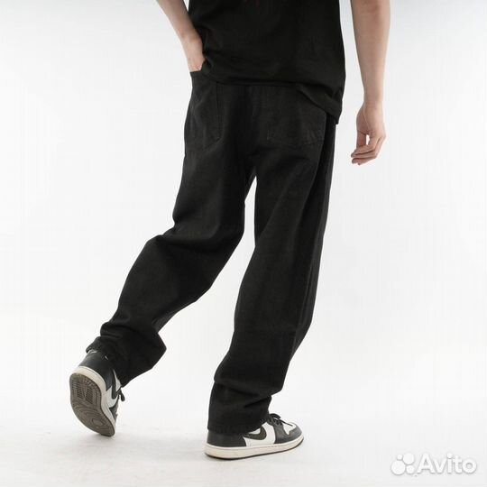 Джинсы черные широкие мужские