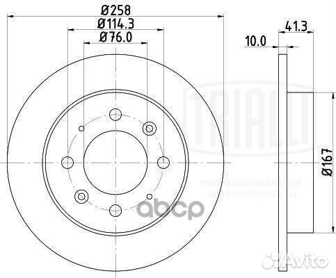 Диск торм. для а/м Kia Cerato (04) /Spectra (04