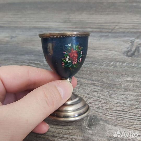 Рюмка серебро и роспись