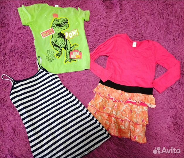 Большой пакет вещей на девочку 104-122