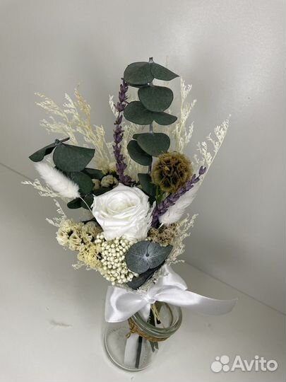 Мини букетики из сухоцветов