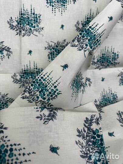 Ткань широкий отрез хлопок ситец СССР 154х212 см