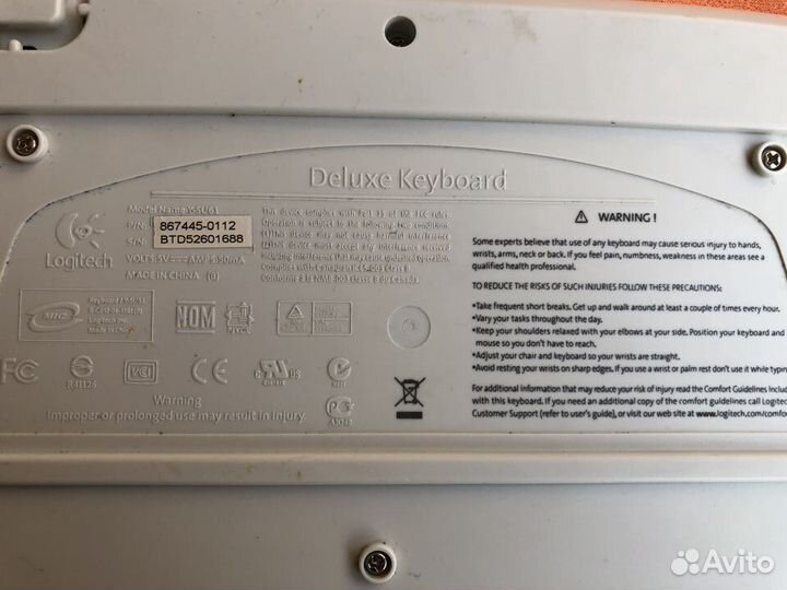 Клавиатура проводная Logitech Deluxe Keyboard