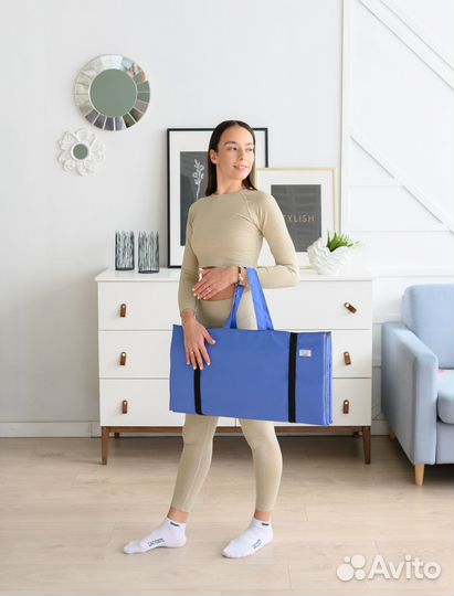 Спортивный коврик складной синий