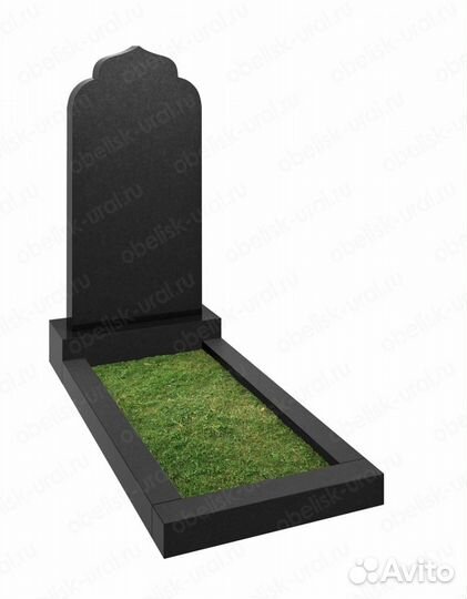 Памятник вертикальный из гранита габбро