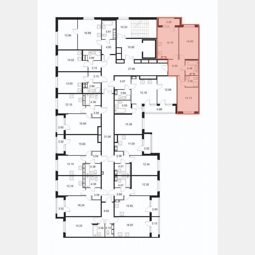 2-к. квартира, 59,7 м², 5/9 эт.