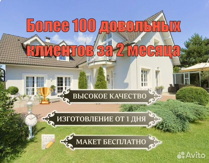Адресная табличка металлическая