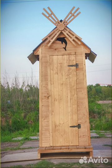 Дачный туалет деревянный PRO884