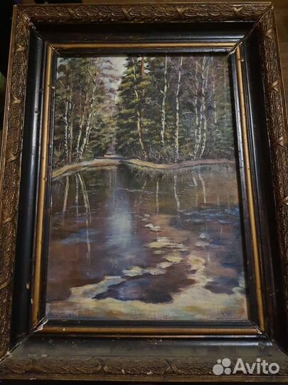 Картина с рамкой, масло