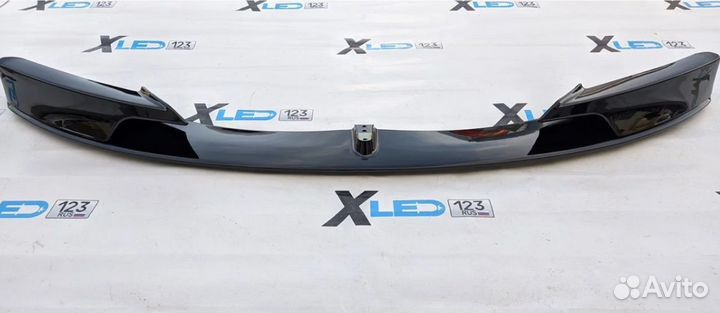 Сплиттер М Perfomance bmw f30 черный глянец