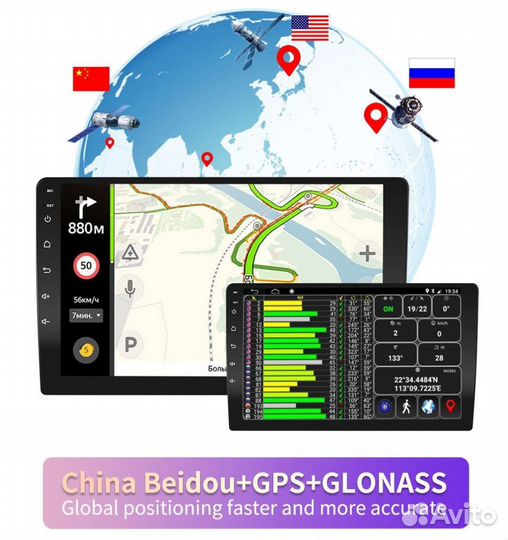 Магнитола 9 Дюймов. 4/64. IPS/2.5D. Android 10