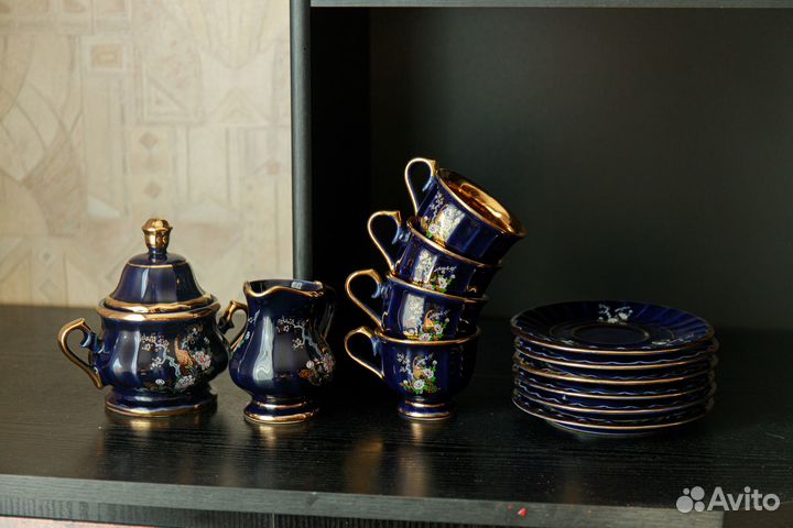 Кофейный сервиз кобальт