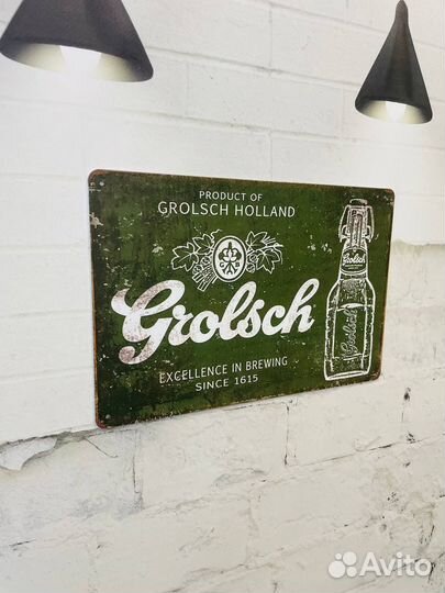 Декор на стену табличка Grolsch Beer