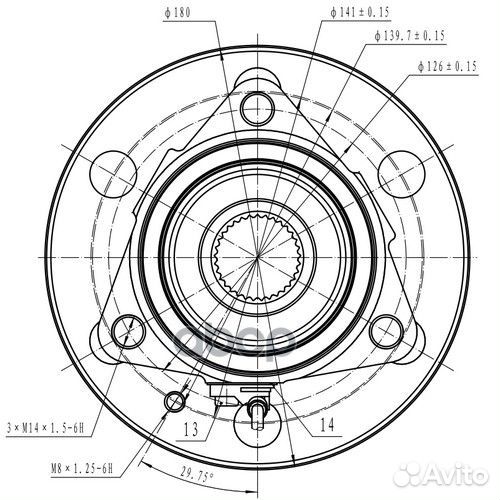 Ступица передняя перед Z89371R Zikmar